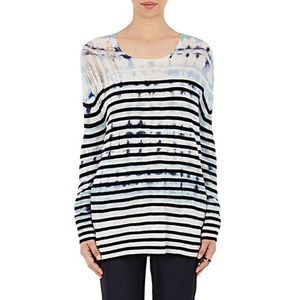 RAQUEL ALLEGRA Tie-Dyed & Striped Sweater size M-L